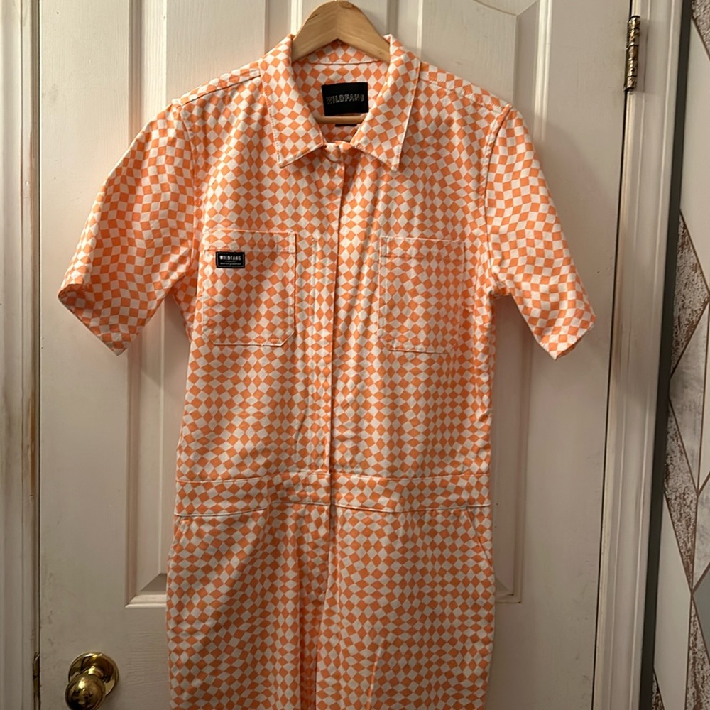 Wildfang Orange and White Coveralls
